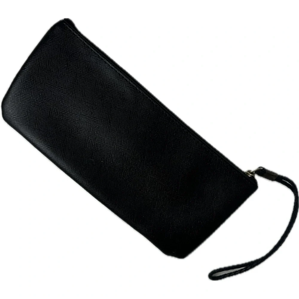 Adorable vegan leather rainbow cat wristlet full zipper with harness loop
